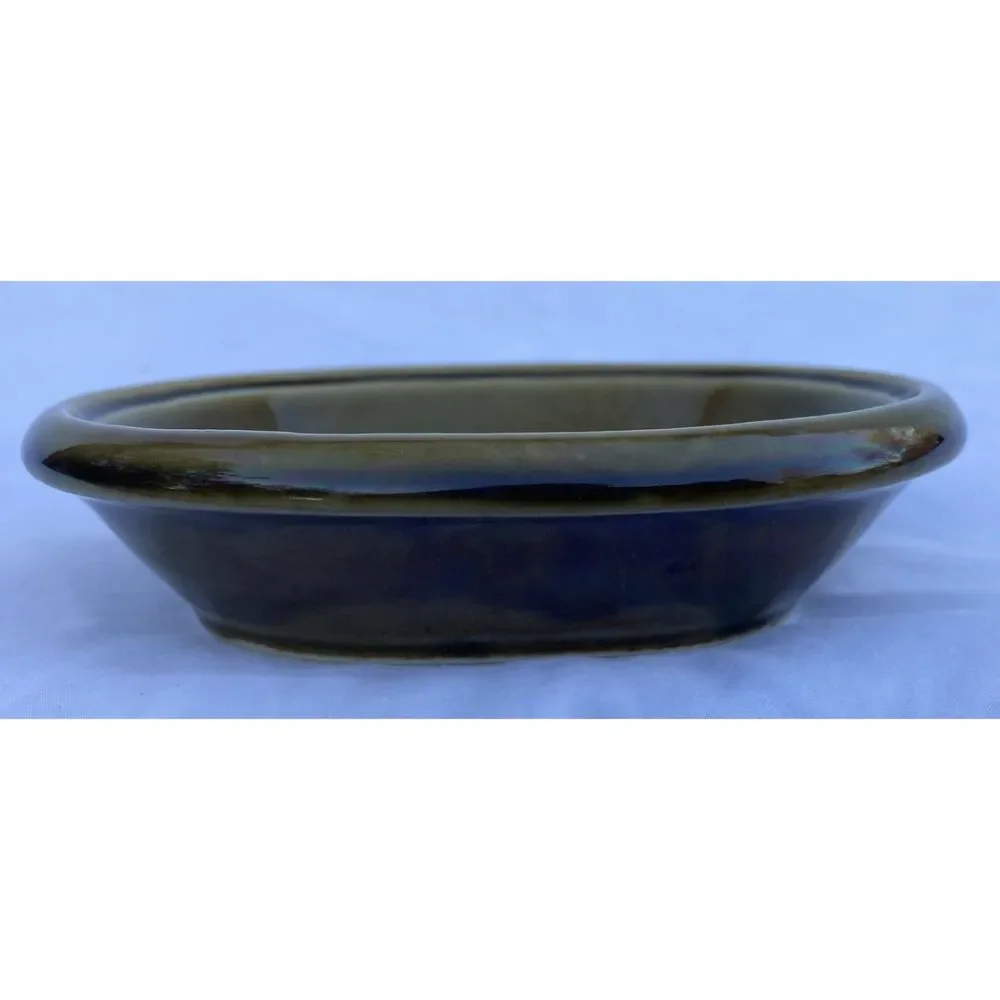 Villeroy Boch? Avocado Porcelain Soap Dish - Vintage Art Deco -Marked on Bottom